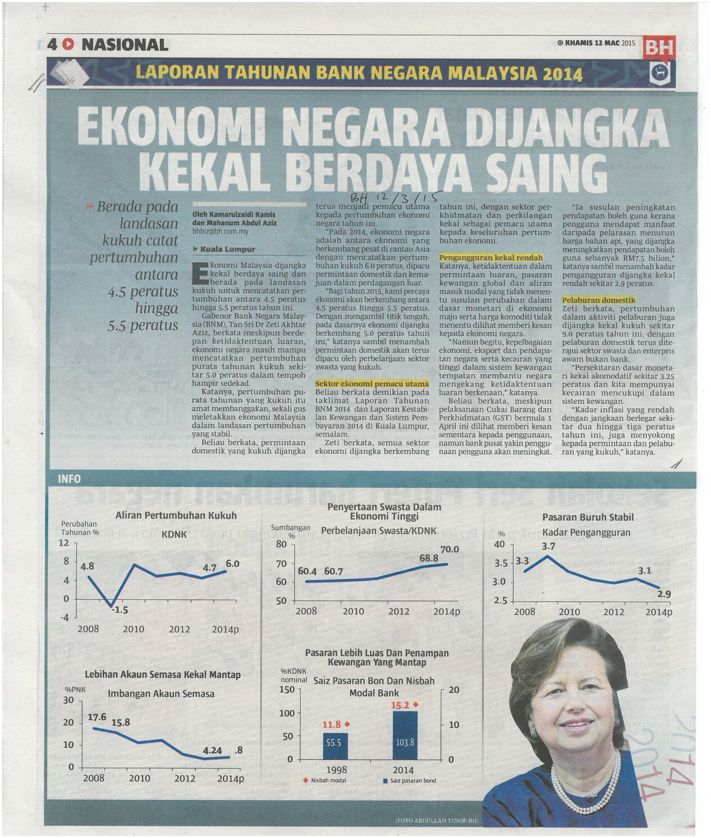 Ekonomi negara dijangka kekal berdaya saing