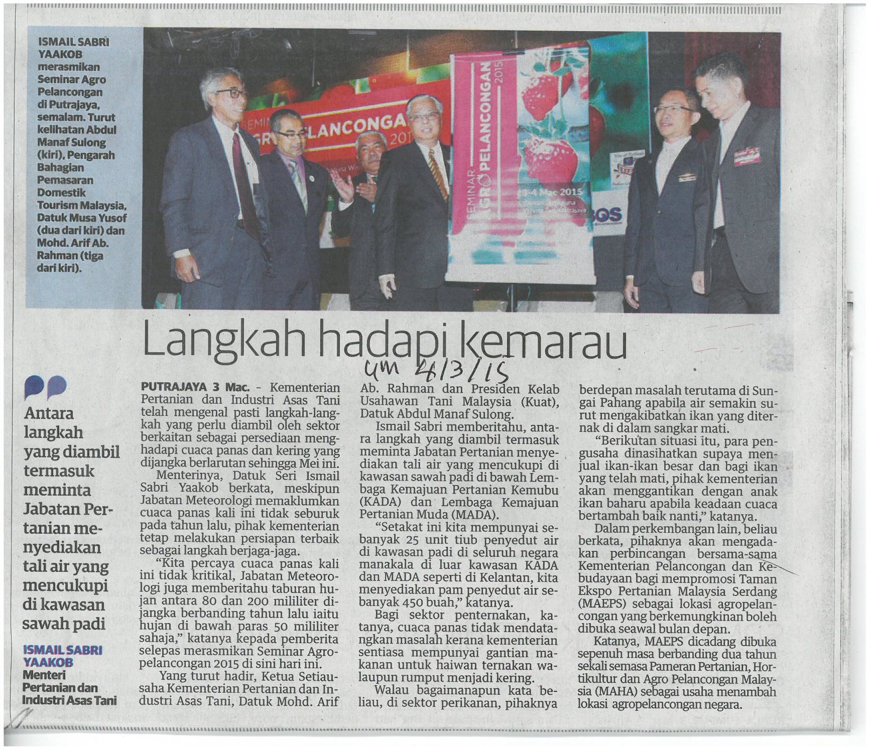 Langkah Hadapi Kemarau