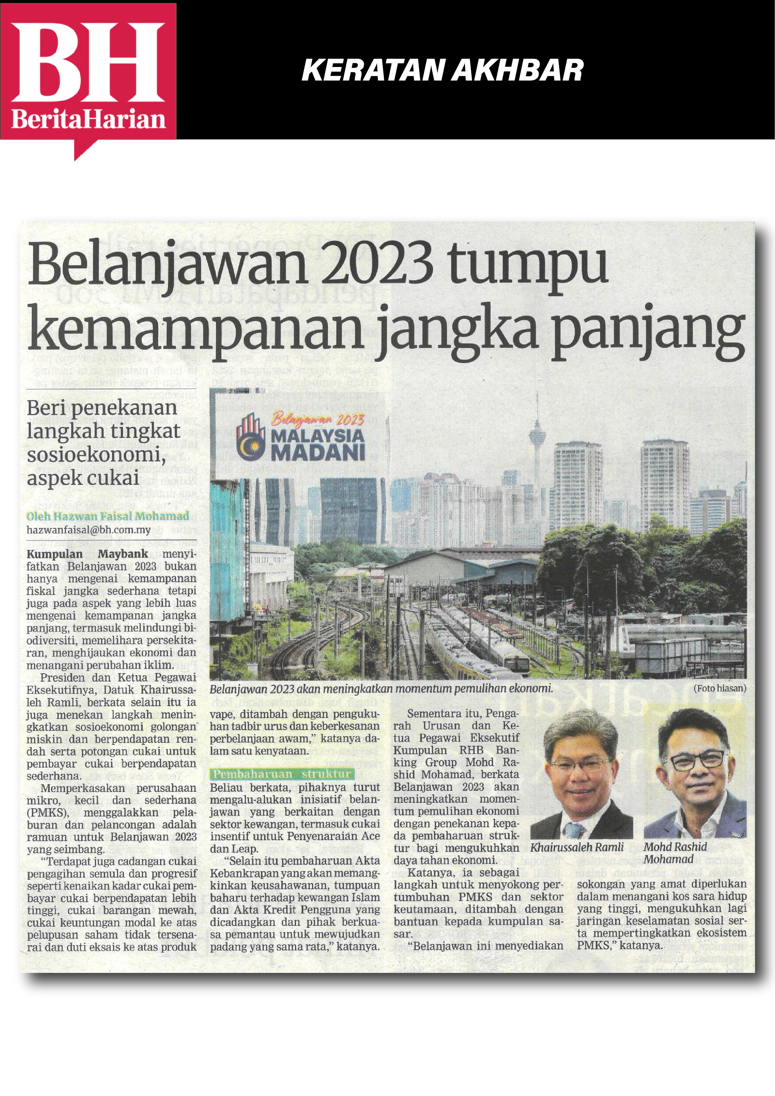 belanjawan 2023 tertumpu kemampanan jangka panjang